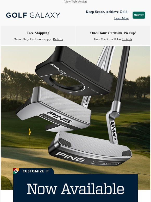 Golf Galaxy Now Available! New PING putters Milled