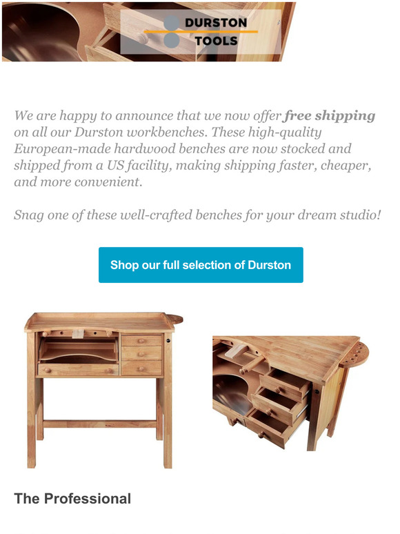 We now offer Free Shipping on Durston work benches 😍
