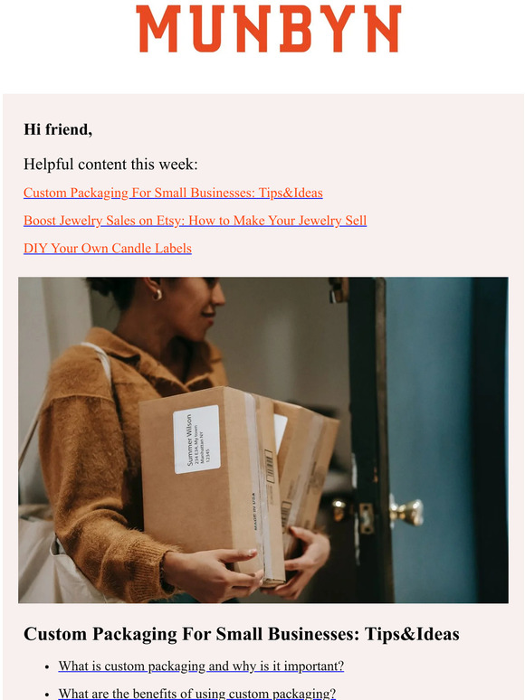 Weekly Blog: Personalized Packaging Sells!