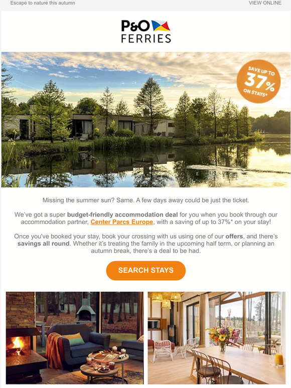 Up to 37% off 😲 with Center Parcs Europe 🏡