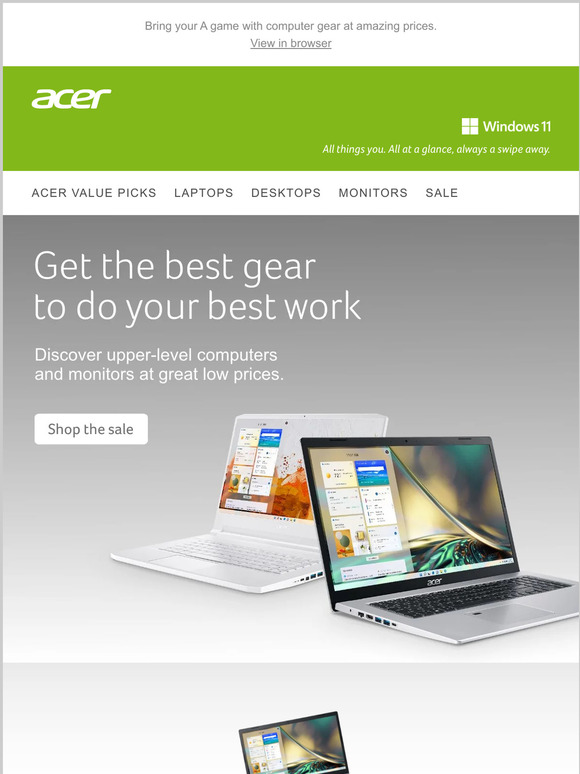 Pick up powerful, on-sale laptops and monitors and pump up your performance