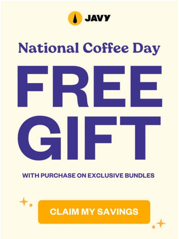 Javy Coffee Buy 2 Get 2 Free Javy Coffee: [FREE GIFT] National Coffee Day 🎁 | Milled