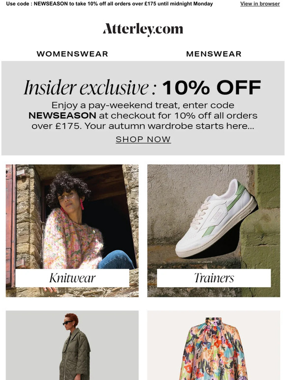 Your pay-weekend treat : 10% off all orders