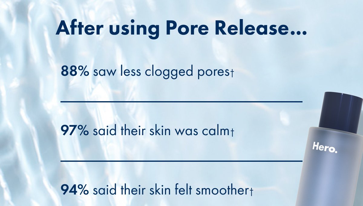 After using pore release...