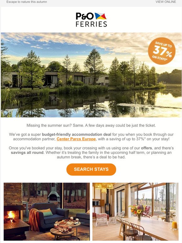 Up to 37% off 😲 with Center Parcs Europe 🏡