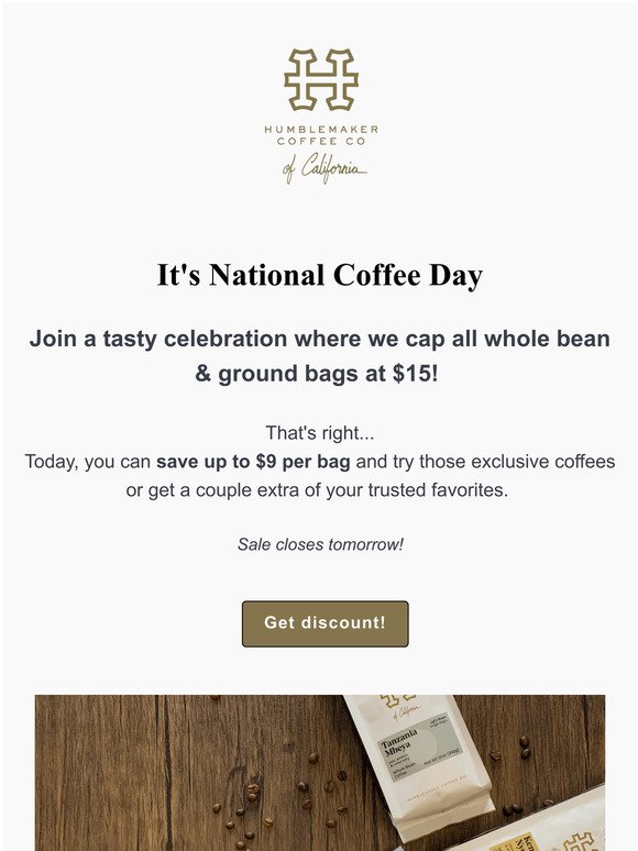 Celebrate National Coffee Day With Us