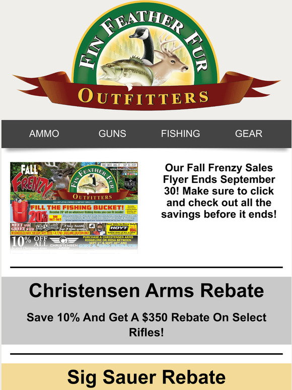 Fin Feather Fur Outfitters Our Fall Frenzy Sales Flyer Ends Soon! Milled