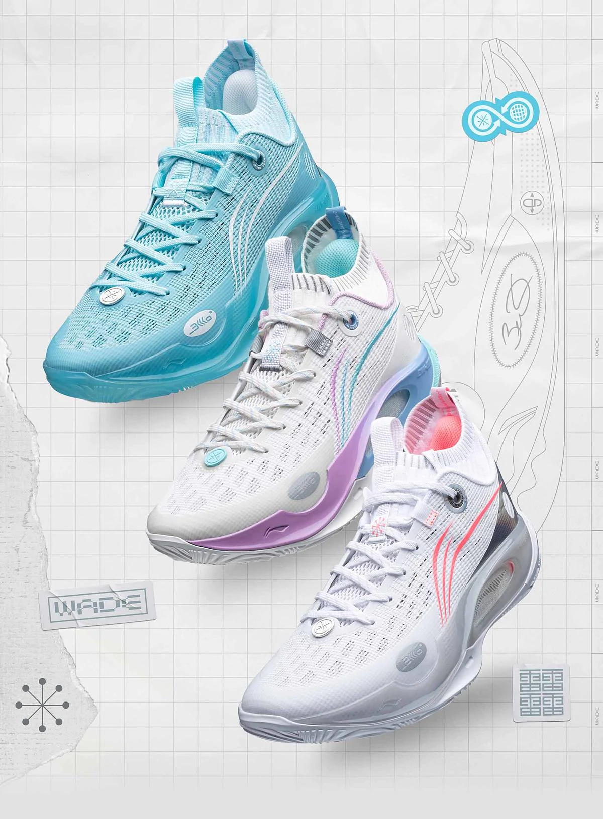 Li-Ning Wade 808 3 リーニン バッシュ 27.5cm-