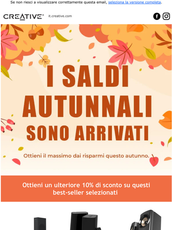 I saldi autunnali sono arrivati!