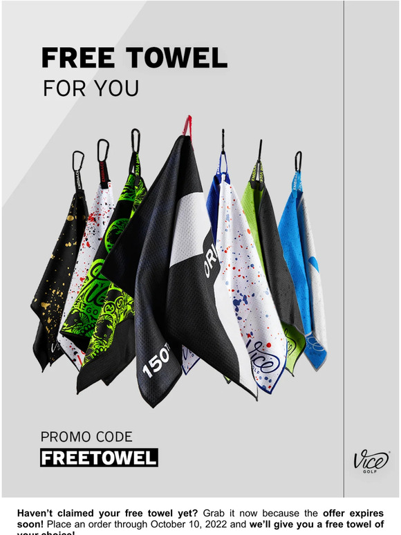 Vice Golf Your free Towel is still waiting! Milled