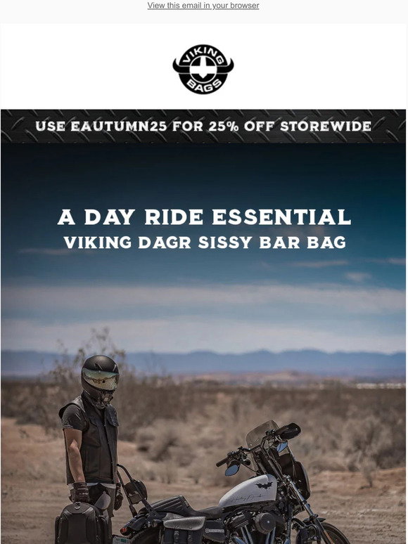 Viking Bags BEST SELLERS // Viking Dagr Sissy Bar Bags Milled