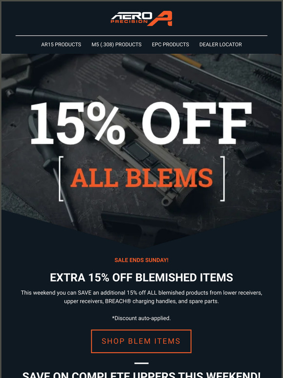 aero precision Additional 15 OFF BLEMISHED Items, plus SAVE on our