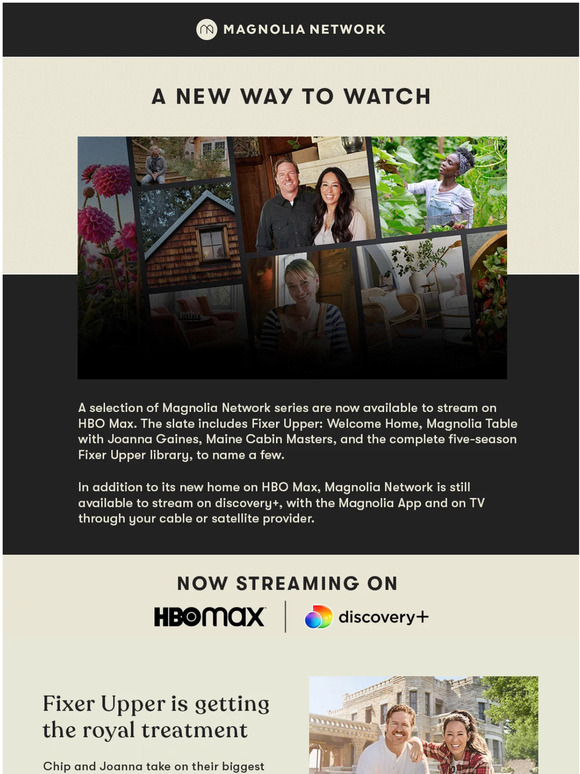 Magnolia Magnolia Network is now on HBO Max! Milled
