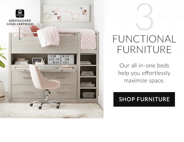 3: FUNCTIONAL FURNITURE. SHOP NOW