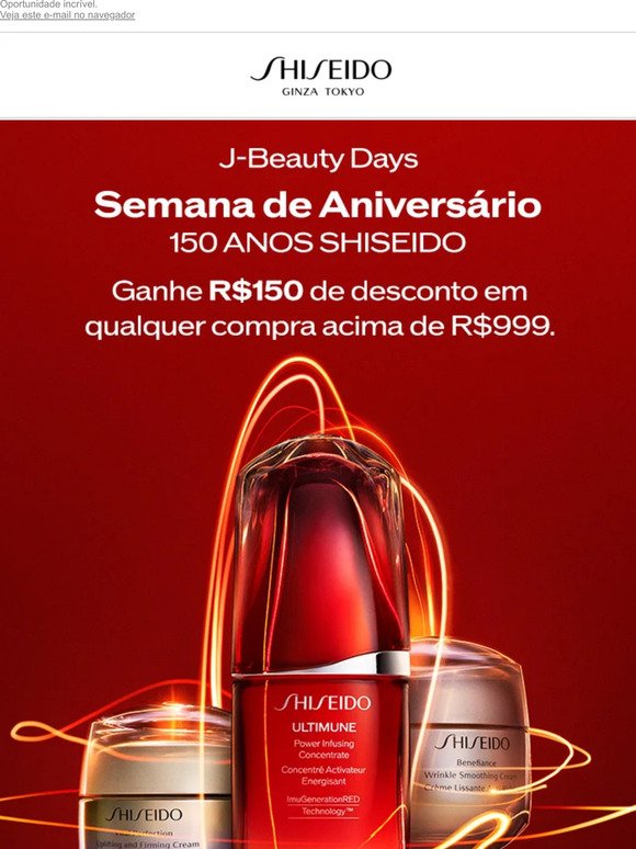 J-Beauty Day. Comemore os 150 anos de Shiseido.