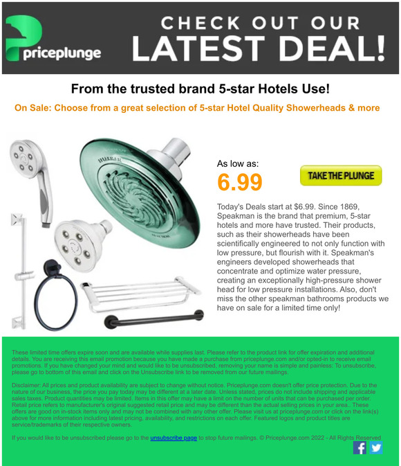 On Sale - premium Speakman Showerheads and Bathroom Accessories