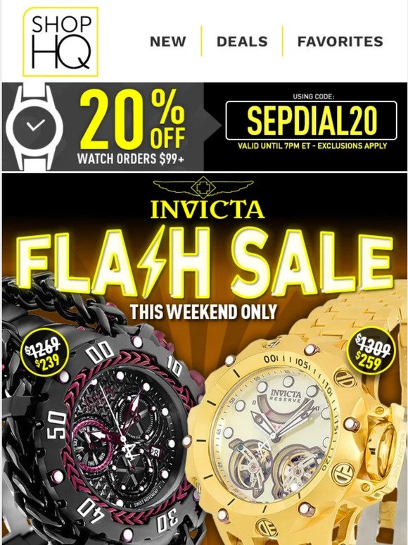 ⌚ WATCH COUPON! 20% OFF Orders $99+ Until 7pm ET