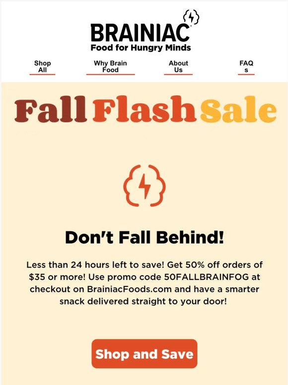 Fall Flash Sale: 24 Hours Left to Save