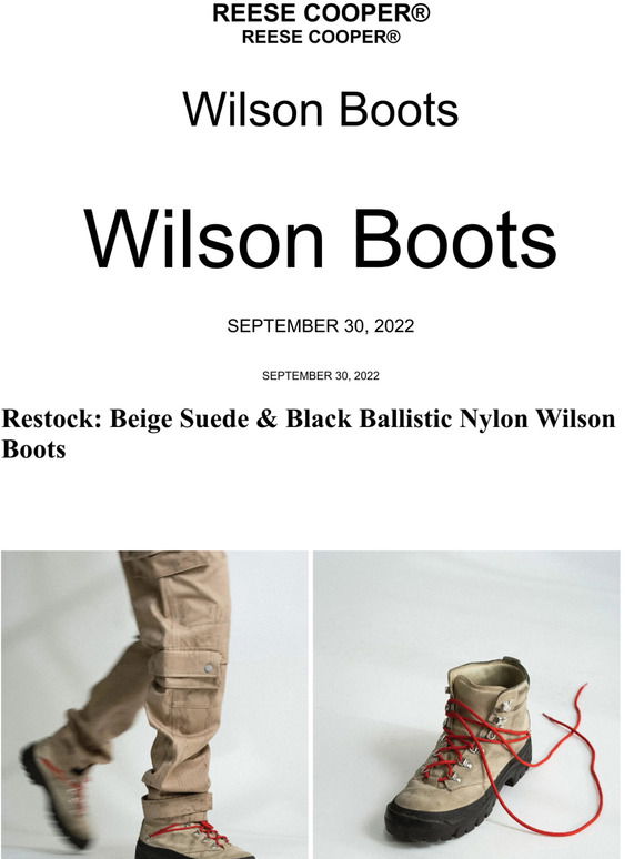 reese-cooper: Wilson Boots Restocked | Milled