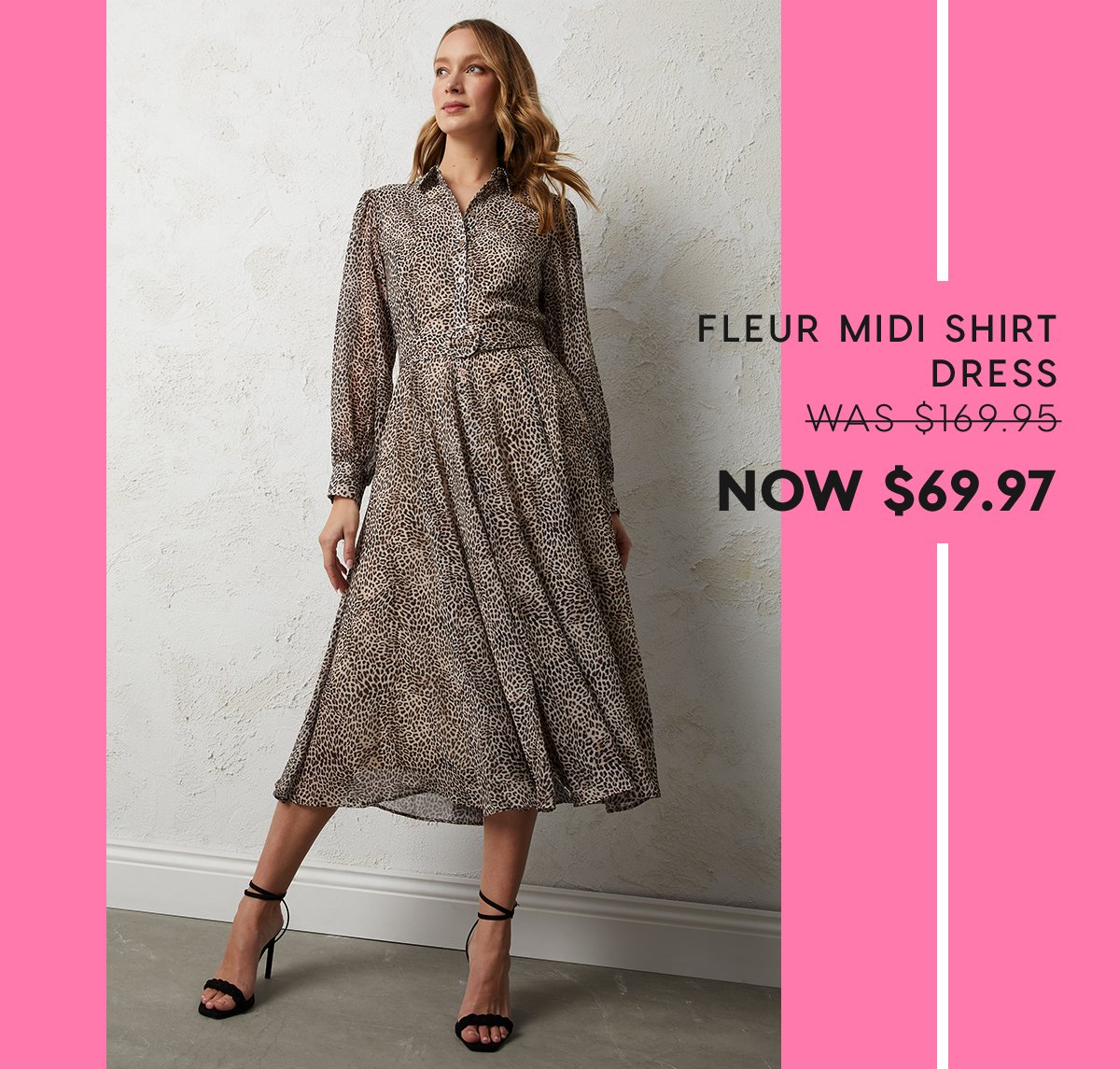 Fleur Midi Shirt Dress WAS $169.95 NOW $69.97