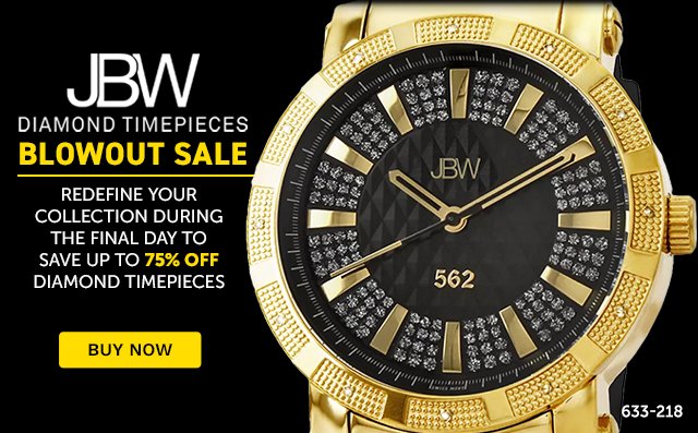 Redefine Your Collection During the Final Day to Save Up to 75% Off Diamond Timepieces