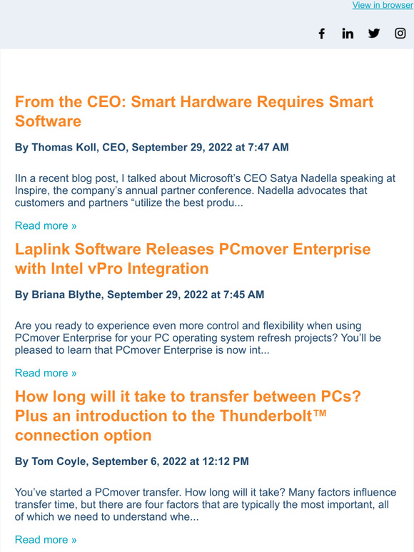 The latest from Laplink's Technology Blog