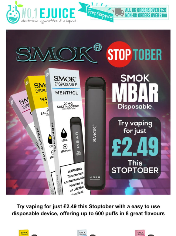 Try Vaping For Just £2.49 This Stoptober