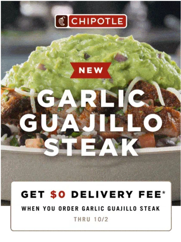 Chipotle Garlic Guajillo Steak 🤝 0 Delivery Fee Milled