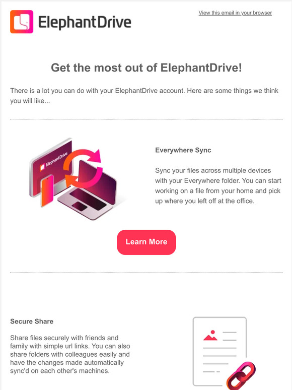 Get the most out of ElephantDrive