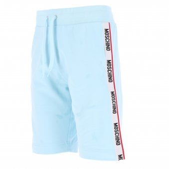 Blue Taped Cotton Shorts 