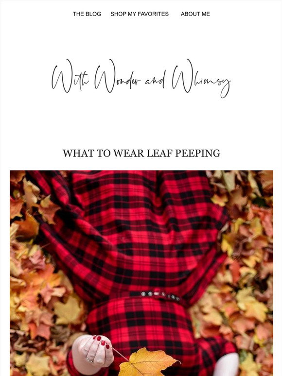 With Wonder and Whimsy: What to Wear Leaf Peeping — With Wonder and ...