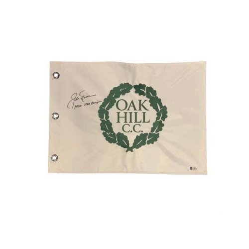 Jack Nicklaus Autographed Signed Oak Hill C.C. Pin Flag With 1980 Pro Champion - Beckett Authentic