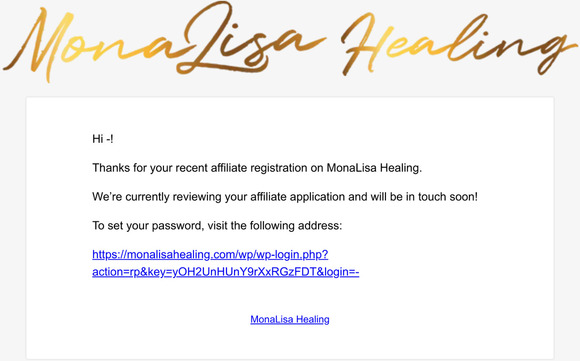Your Affiliate Application Is Being Reviewed