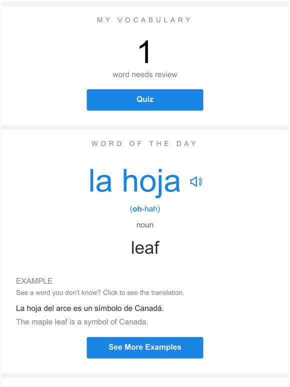 Encontrada SpanishDict Daily Lesson — Review Your Words and Learn "la