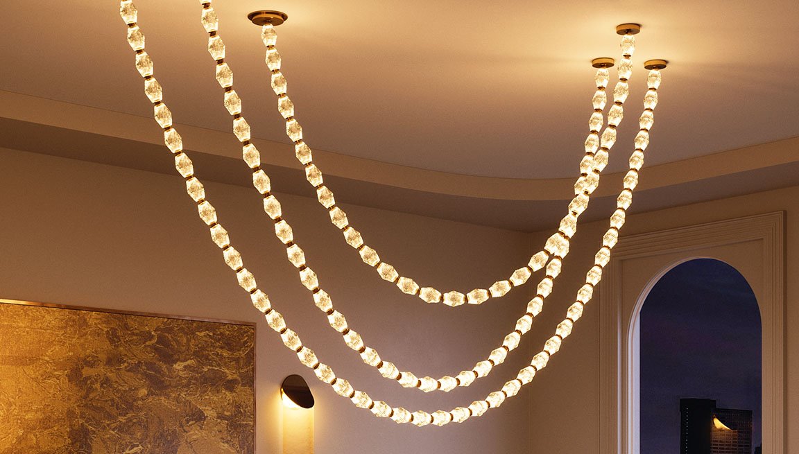 Collier LED Pendant/Chandelier by Tech Lighting.