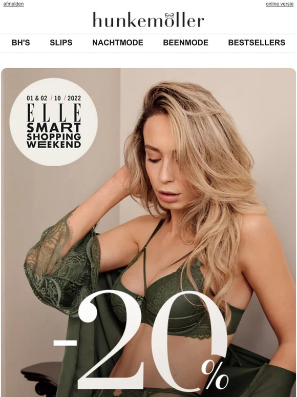 Hunkemoller Be 20 Op De Hele Collectie Vanaf 2 Items Online Elle