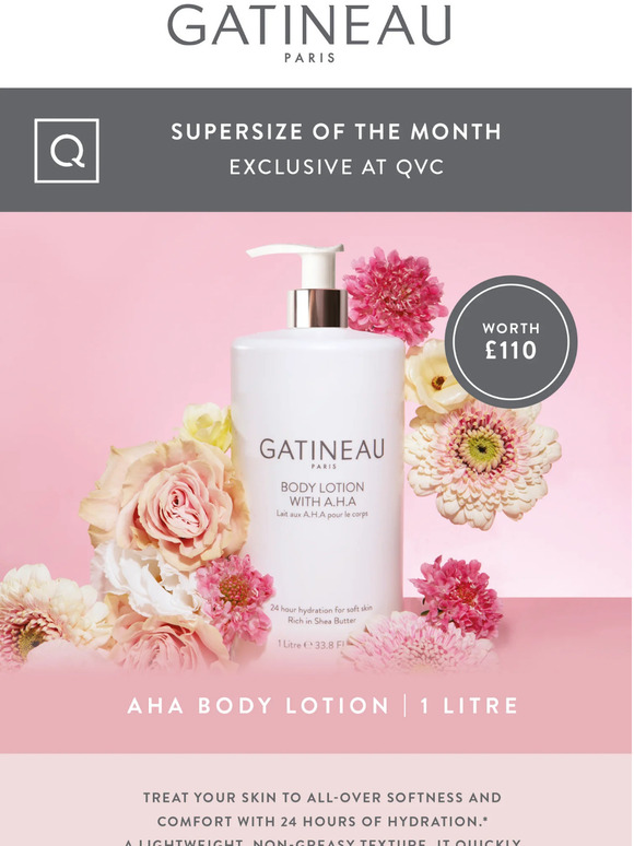 Gatineau: Supersize of the Month on QVC - AHA Body Lotion 1l! | Milled