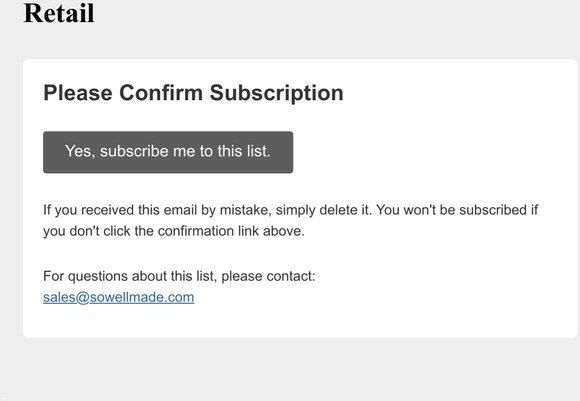 Retail: Please Confirm Subscription