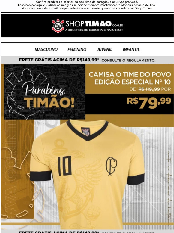 Shop Timão  Loja Oficial do Corinthians - Produtos Exclusivos