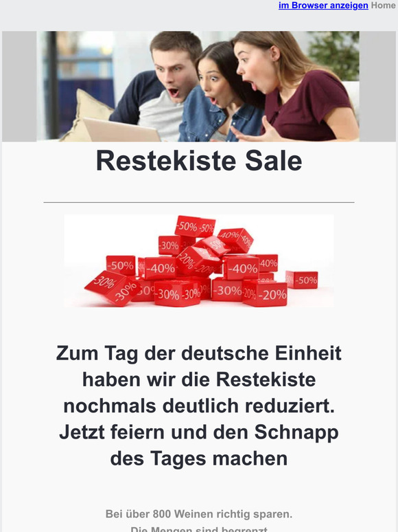 Viele Wein stark reduziert - Restekiste neu befüllt