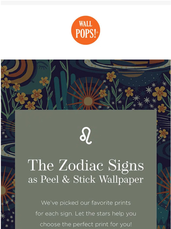 WallPops The Zodiac Signs as Peel and Stick Wallpaper Milled