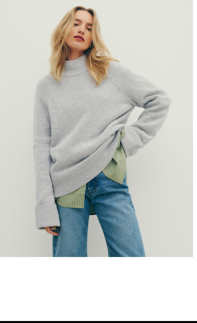 Garrett Cashmere Oversized Turtleneck