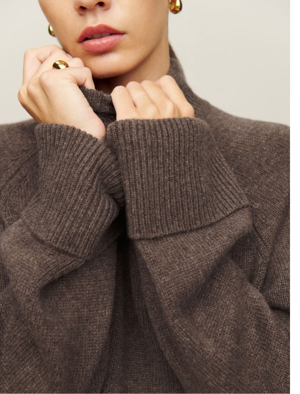 Garrett Cashmere Oversized Turtleneck