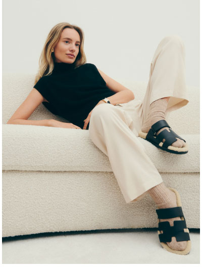 Arco Cashmere Sleeveless Turtleneck Sweater