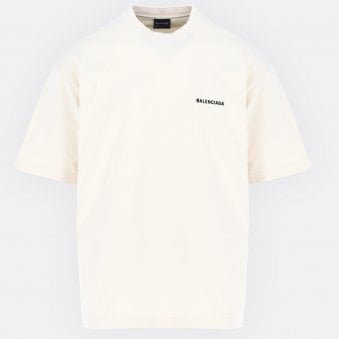 Cream Oversized Logo T-Shirt
