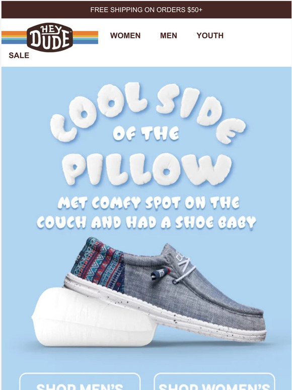 Hey Dude Shoes USA Calm & Comfortable Shop goto blue styles Milled