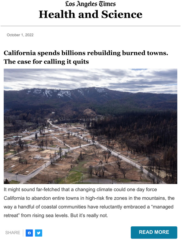 Los Angeles Times California spends billions rebuilding burned towns