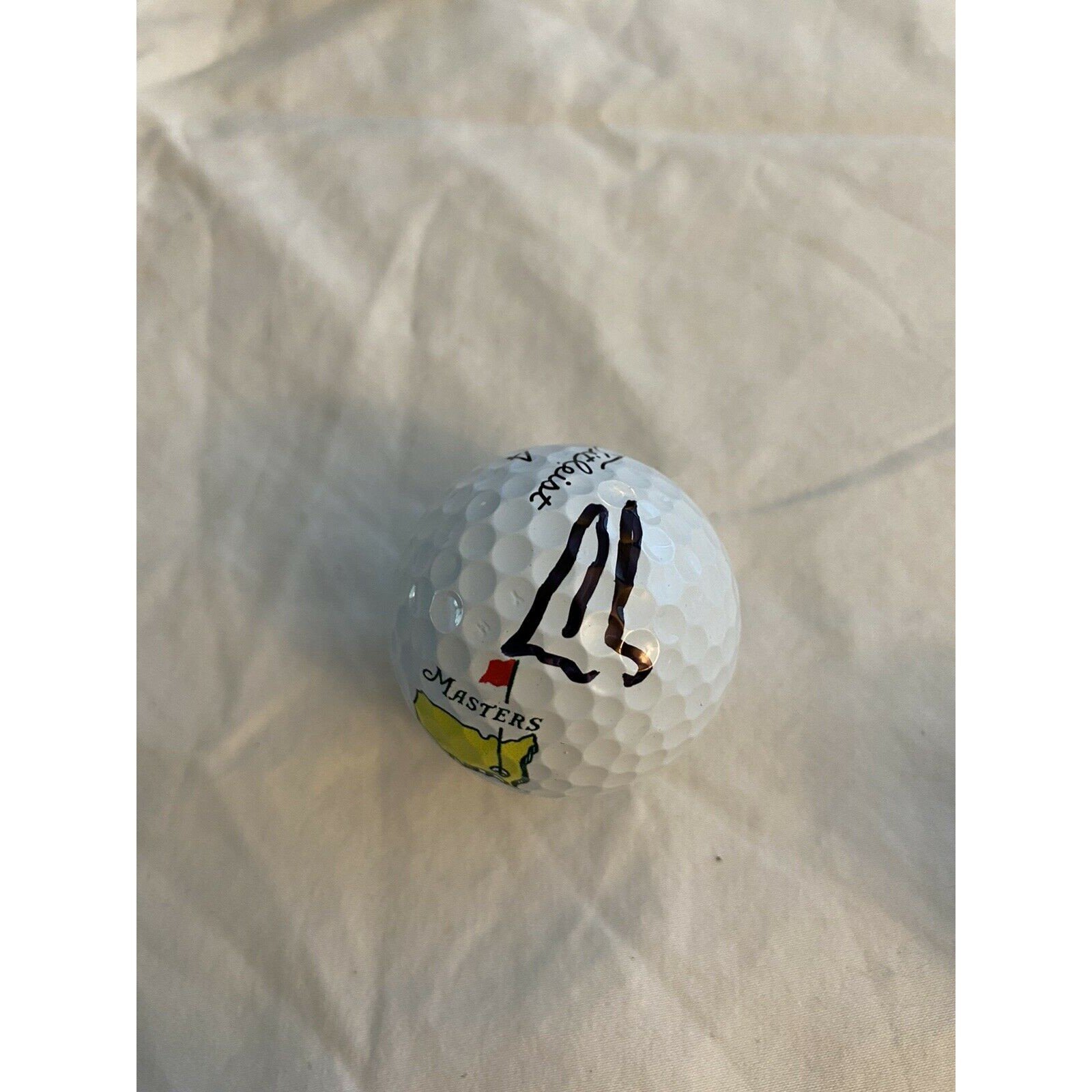 Ernie Els Autographed Signed Autograph Masters Golf Ball Beckett Masters Flag