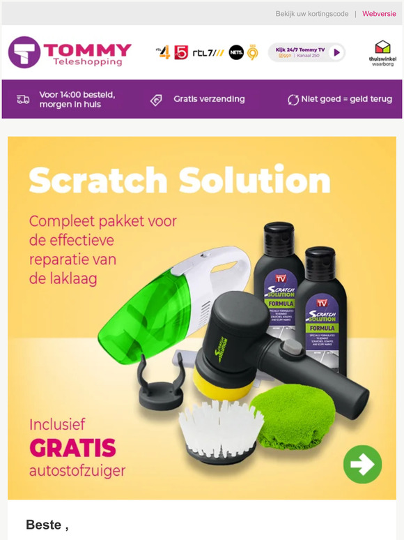 tommyteleshopping nl Bestel Scratch Solution met korting Milled