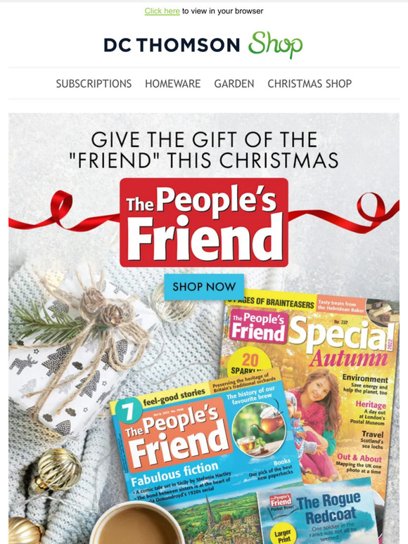 Save Up To 78% On The People's Friend Subscriptions